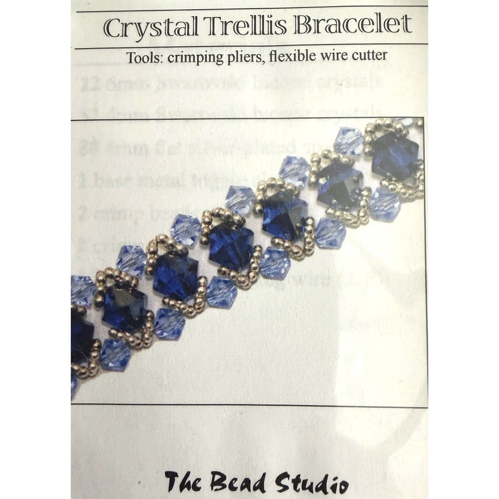 The Bead Studio Crystal Trellis Bracelet Kit Blue DIY Craftcore